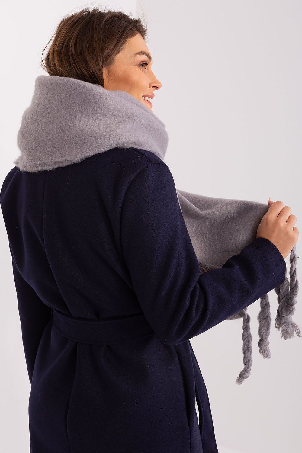 Smooth Textured Shawl with Tassel Detail - Michelle & Kenza Co.