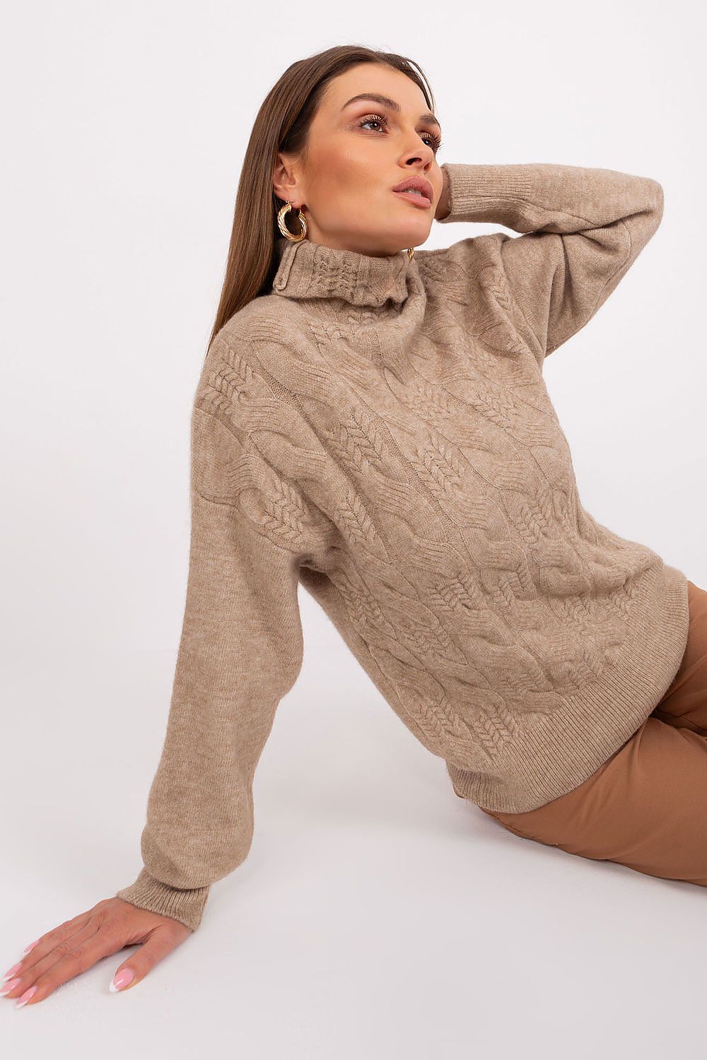 Everyday Elegant Variegated Turtleneck Sweater