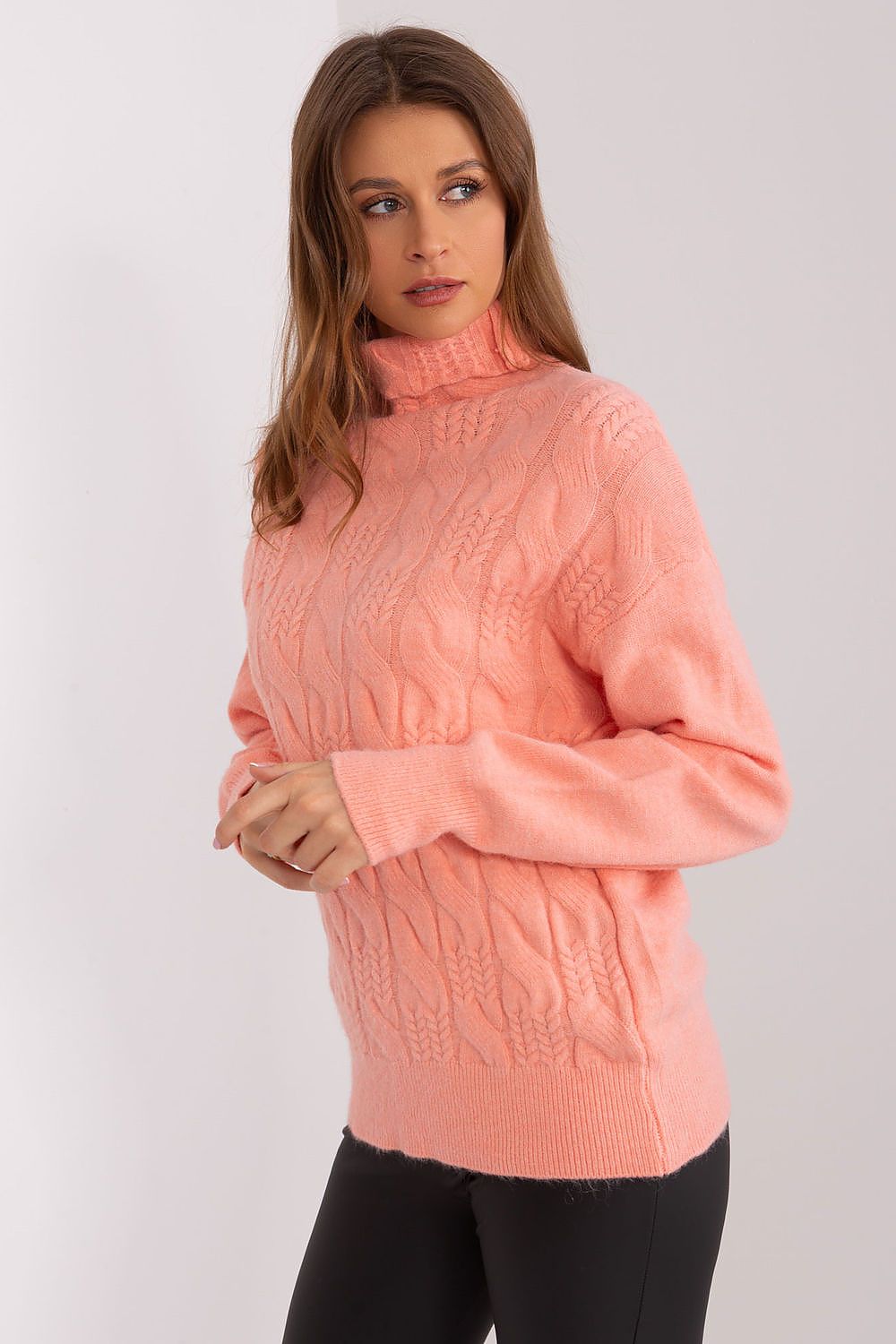 Everyday Elegant Variegated Turtleneck Sweater