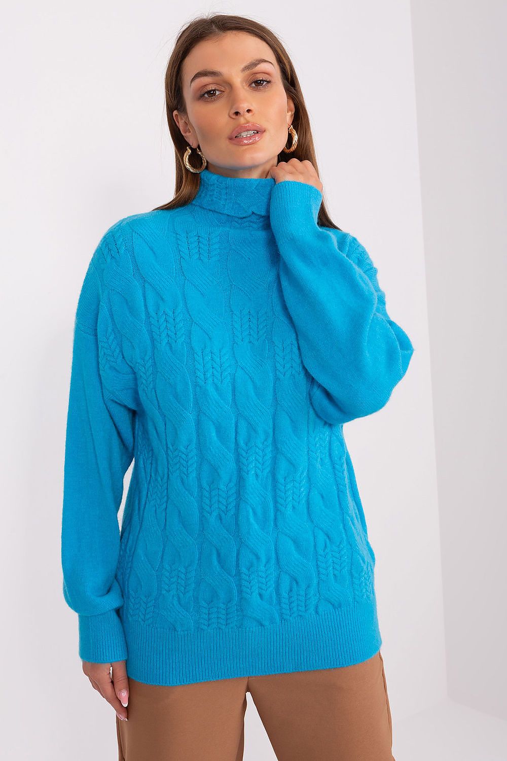 Everyday Elegant Variegated Turtleneck Sweater