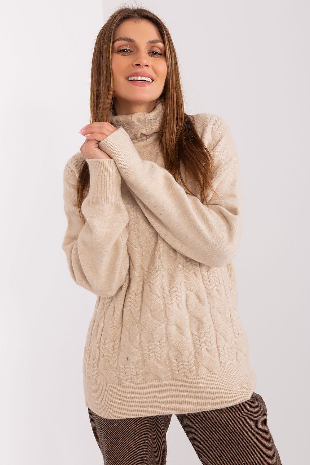 Everyday Elegant Variegated Turtleneck Sweater