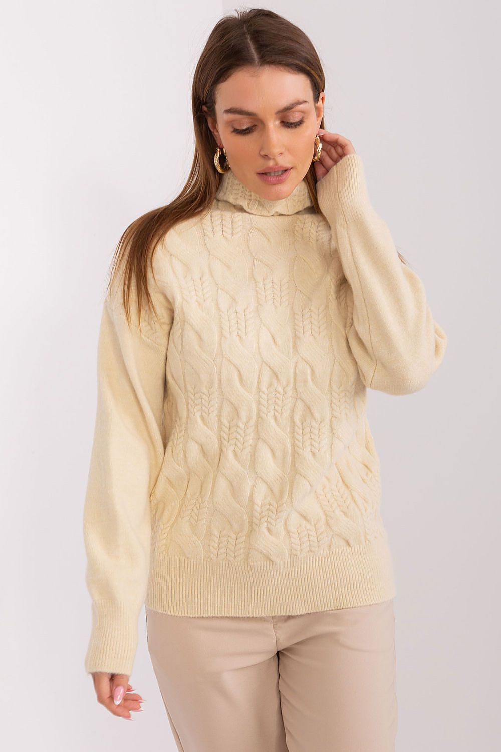 Everyday Elegant Variegated Turtleneck Sweater