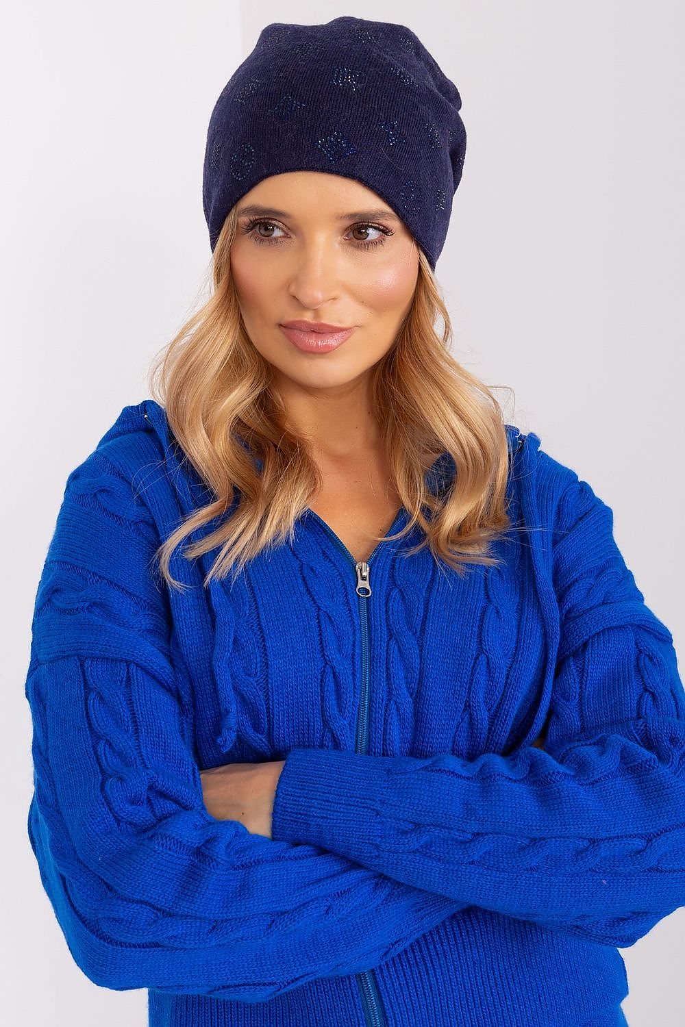 Rhinestone Cashmere Beanie