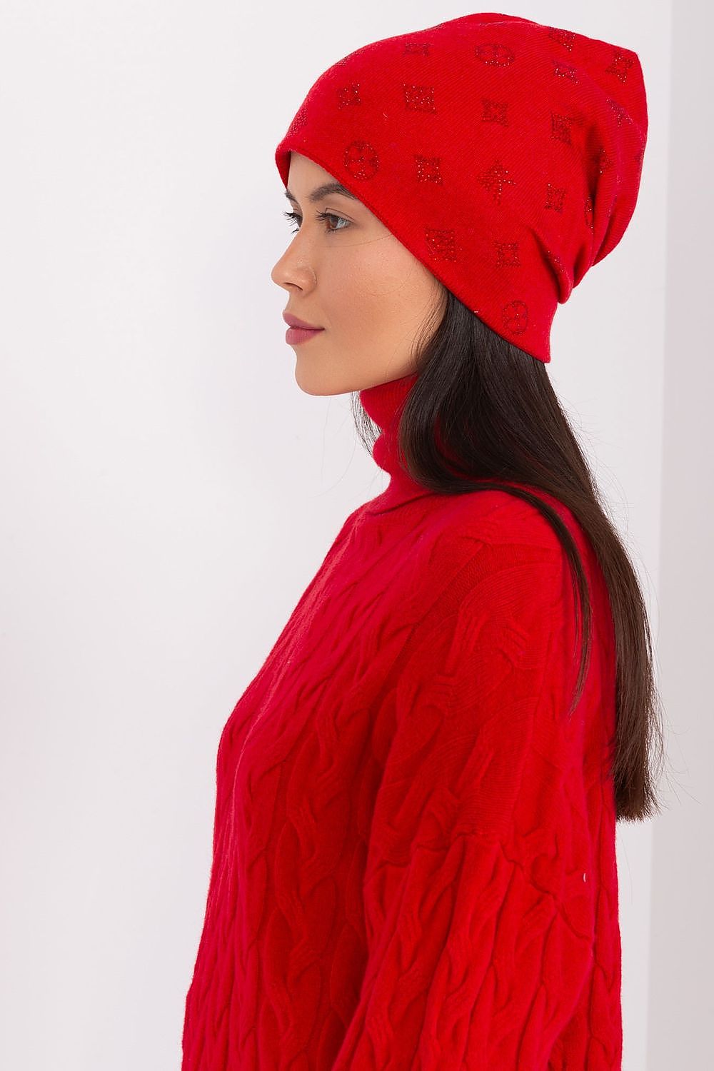 Rhinestone Cashmere Beanie