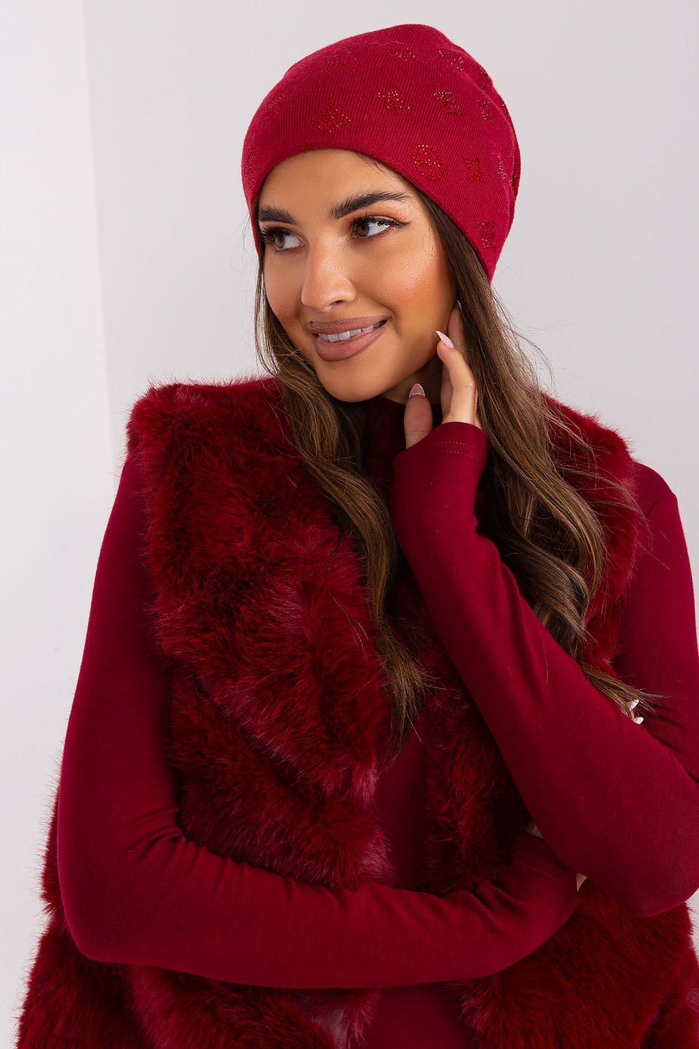 Rhinestone Cashmere Beanie