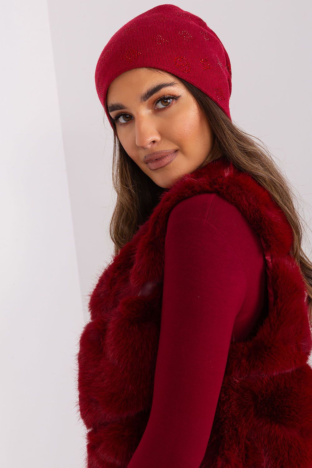 Rhinestone Cashmere Beanie