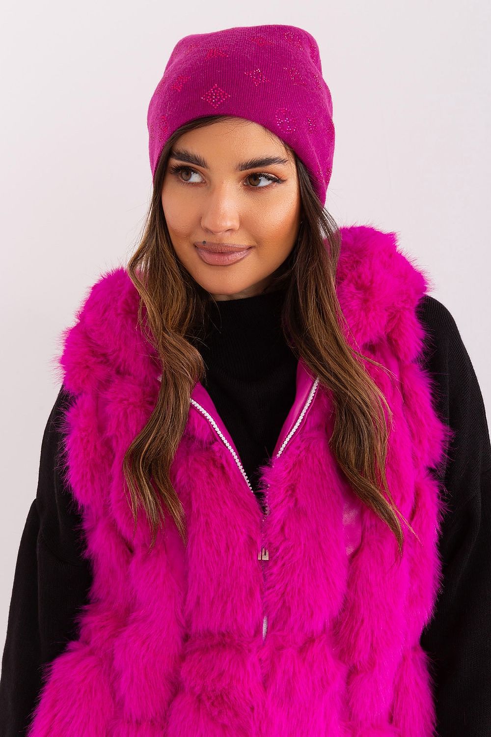 Rhinestone Cashmere Beanie