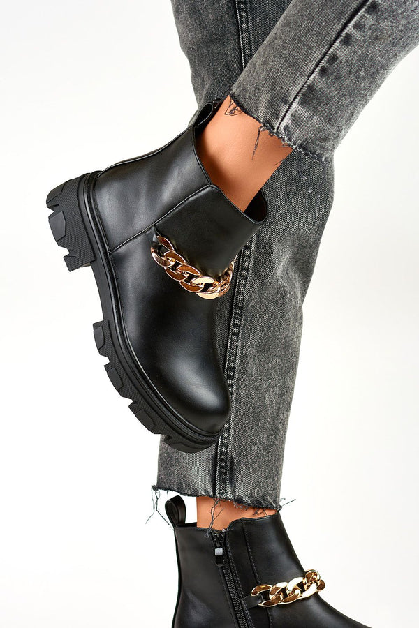 Elegant Black Eco Leather Boots