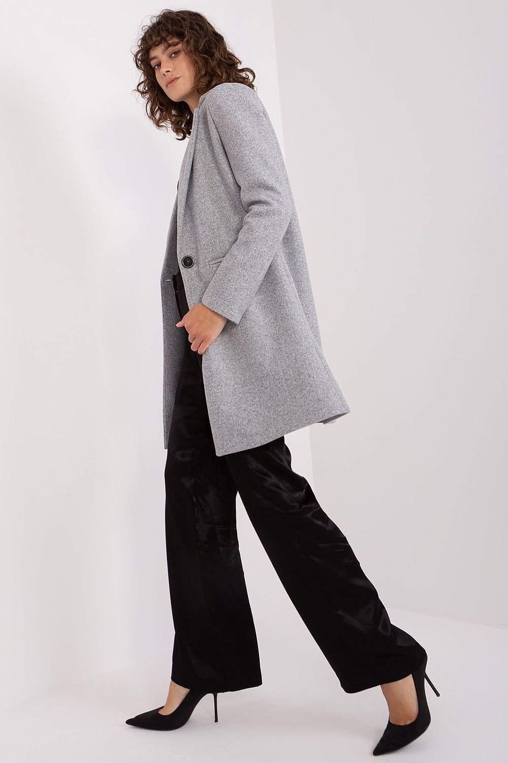 Classic Elegance Button-Up Coat