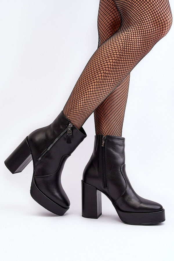 Chunky Leather Platform Boots