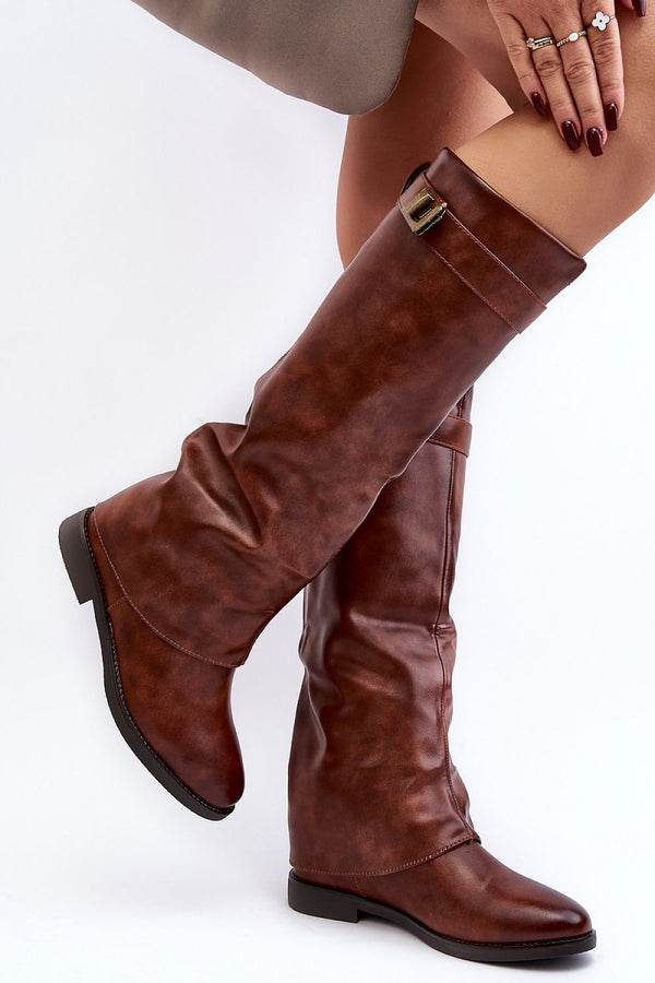 Insulated Eco Leather Thigh Boots