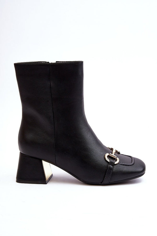 Eco Leather Low Heel Boots