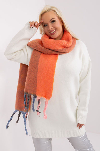 Elegant Striped Tasselled Scarf