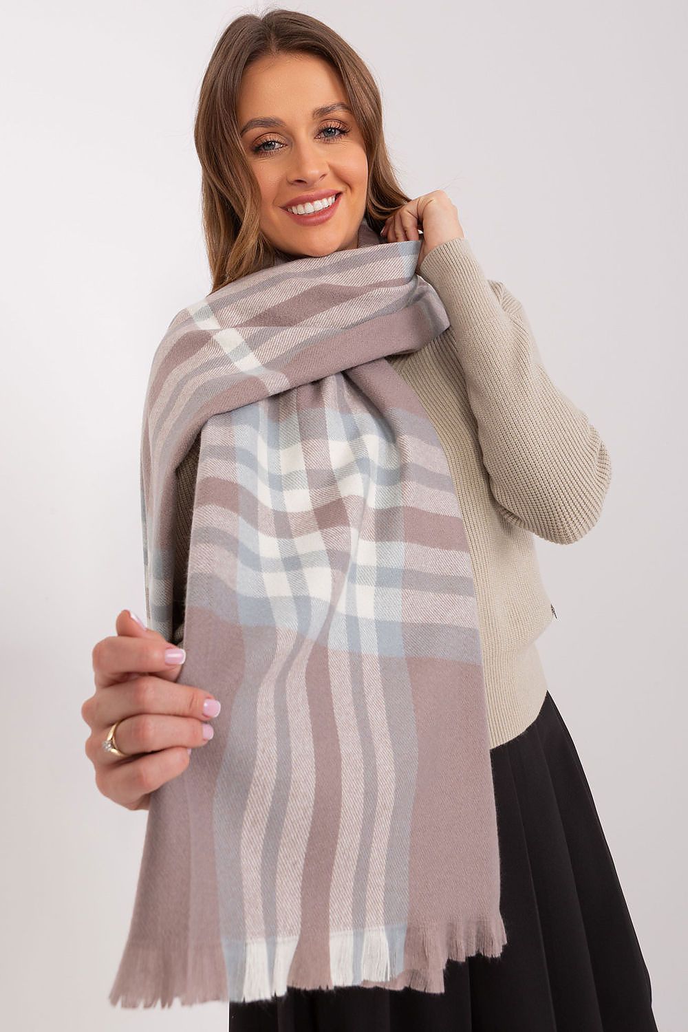 Textured Scarf - Colourful Checkered