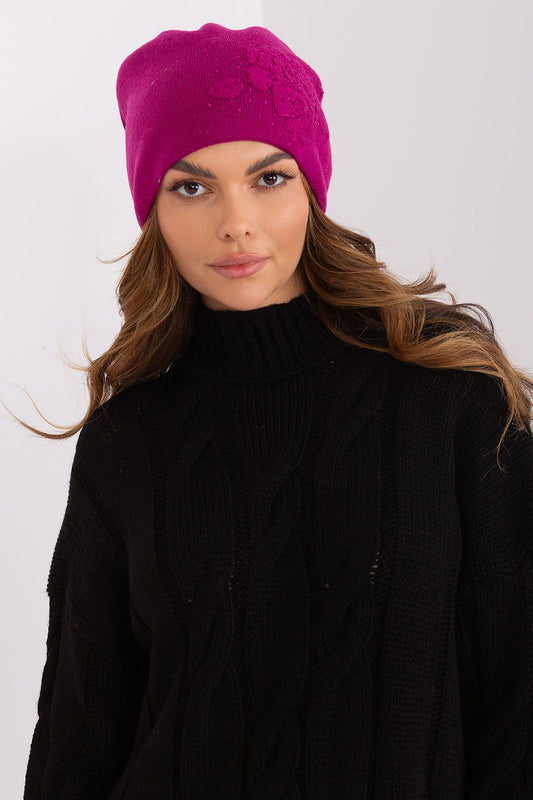 Cashmere Beanie Hat with Rhinestone Detail - Michelle & Kenza Co.