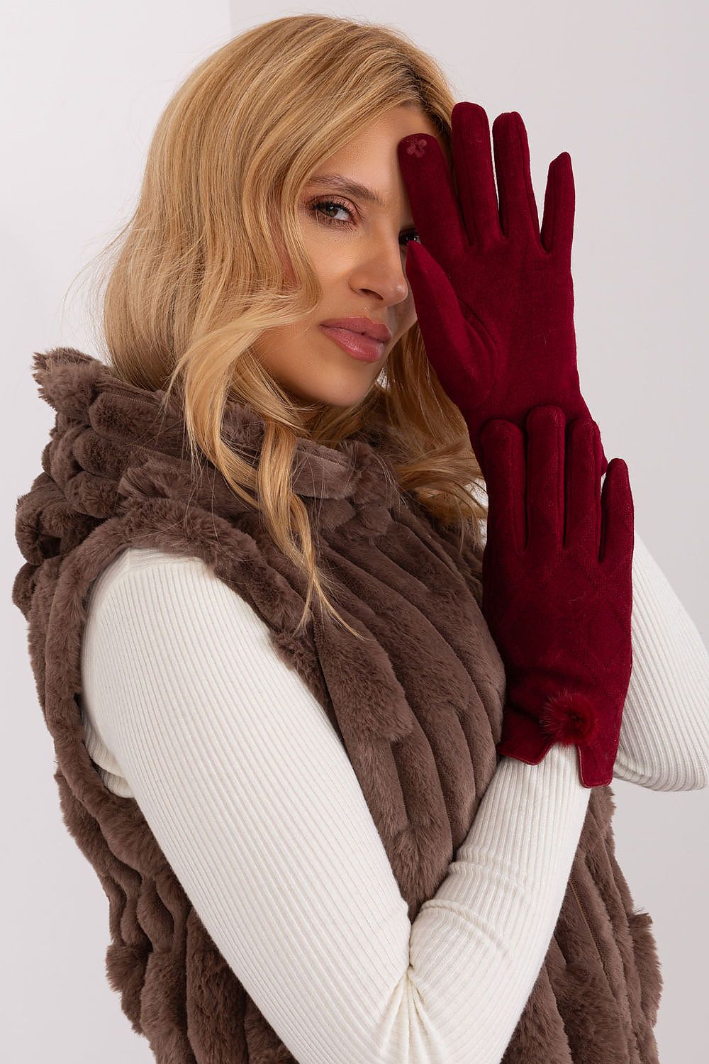 Insulated Gloves with Decorative Pompoms - Michelle & Kenza Co.