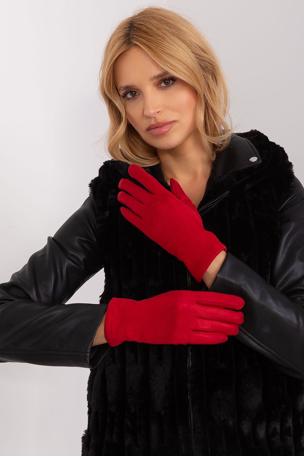 Smooth Insulated Gloves with Embroidered Finger - Michelle & Kenza Co.