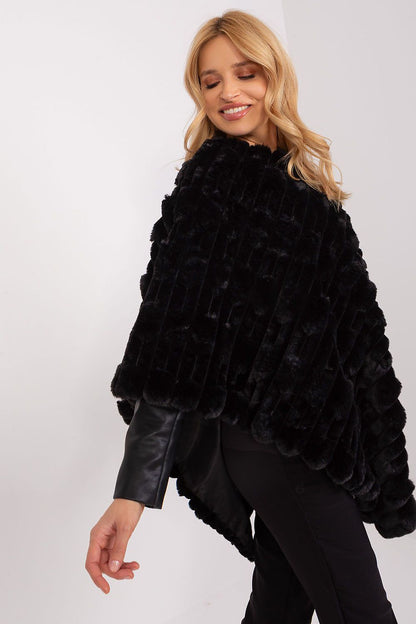 Textured Poncho with Relaxed Fit - Michelle & Kenza Co.