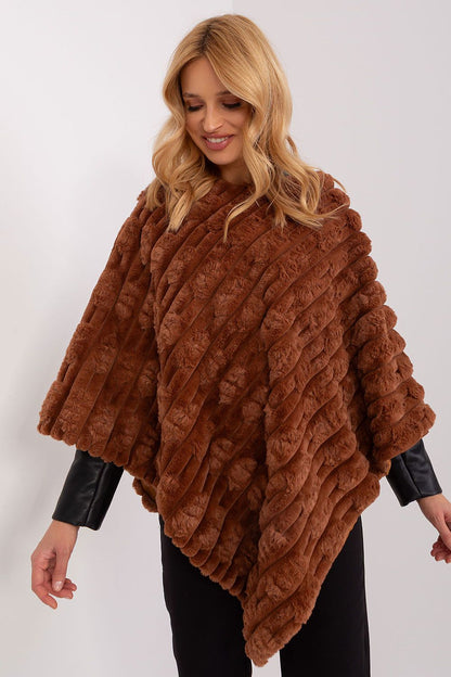 Textured Poncho with Relaxed Fit - Michelle & Kenza Co.