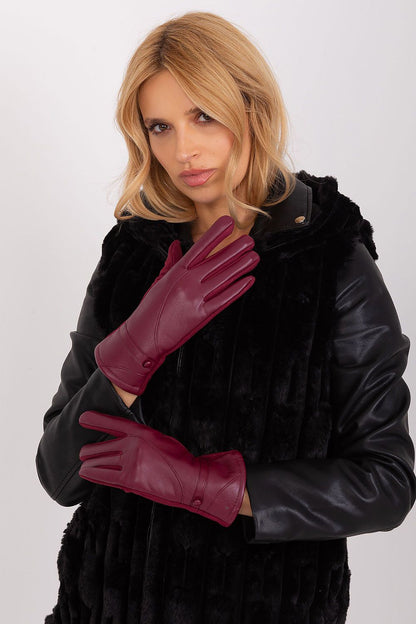 Polyurethane Gloves with Decorative Straps - Michelle & Kenza Co.