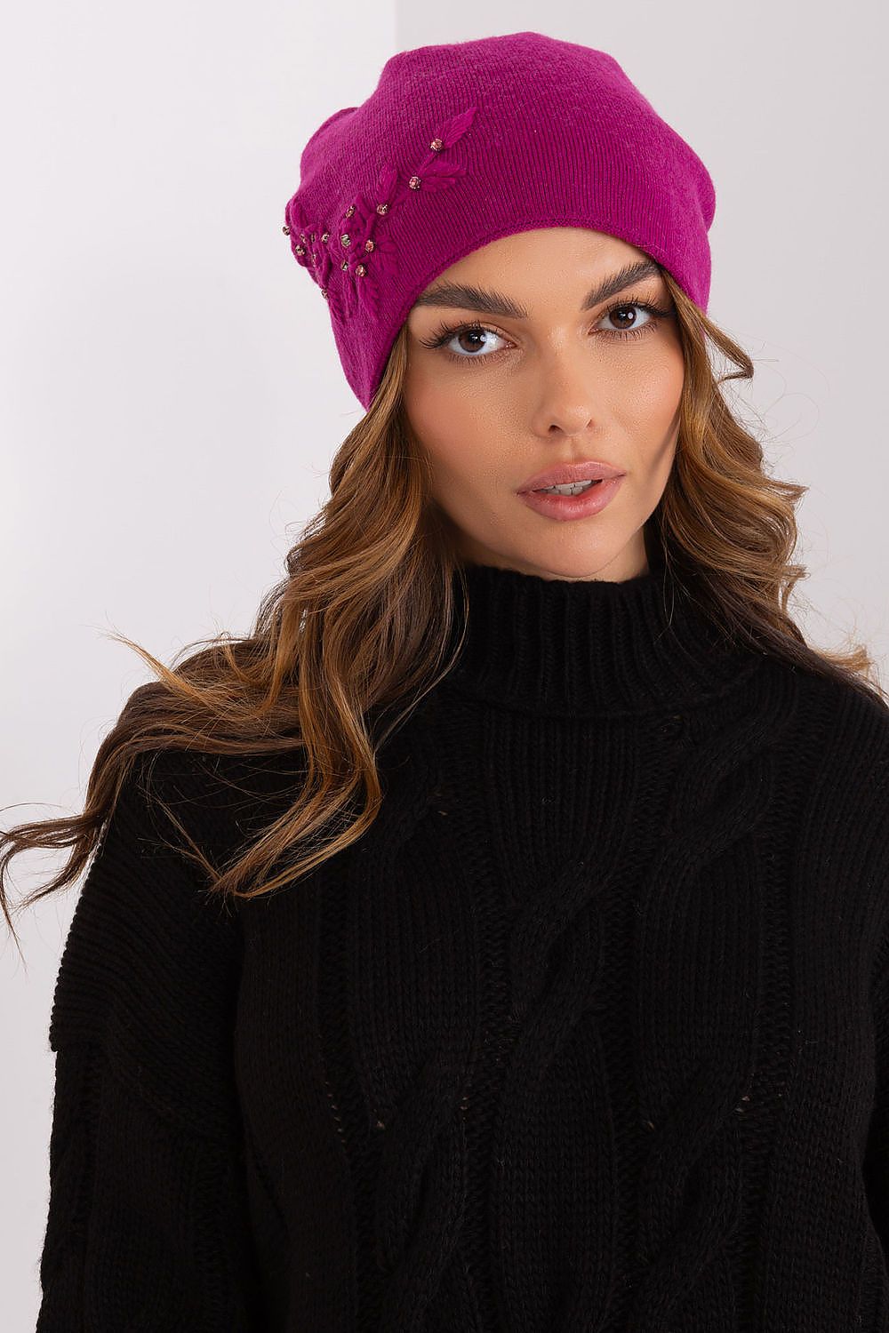 Cashmere Applique Winter Hat