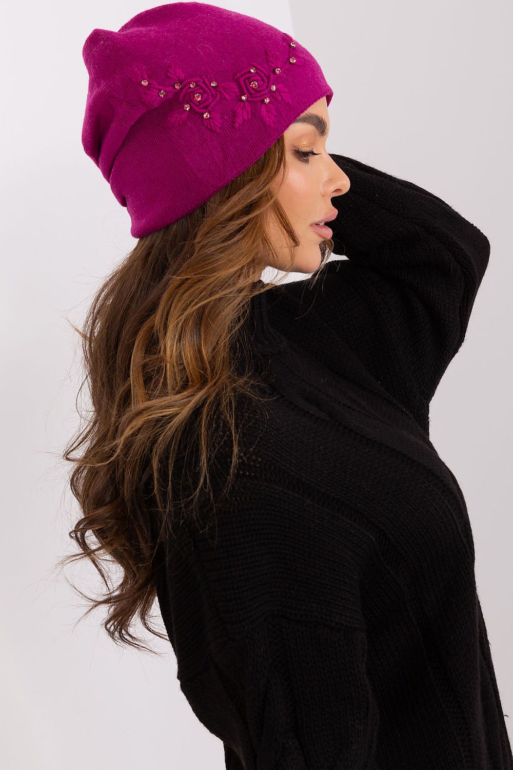 Cashmere Applique Winter Hat