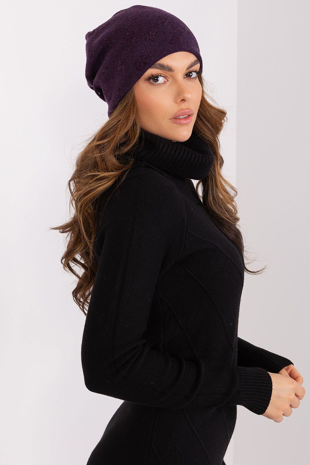 Cashmere Rhinestone Winter Beanie