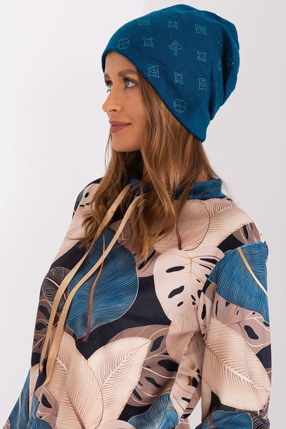 Cashmere Rhinestone Winter Beanie