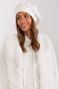 Rhinestone-Embellished Cashmere Beret