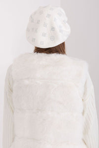 Rhinestone-Embellished Cashmere Beret