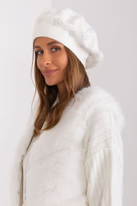 Rhinestone-Embellished Cashmere Beret