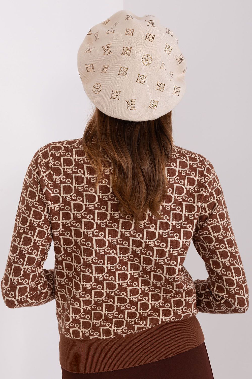 Rhinestone-Embellished Cashmere Beret