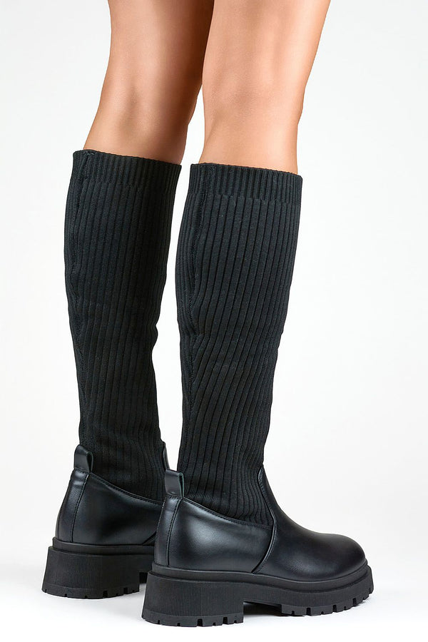 Eloise Knee-High Slip-on Boots