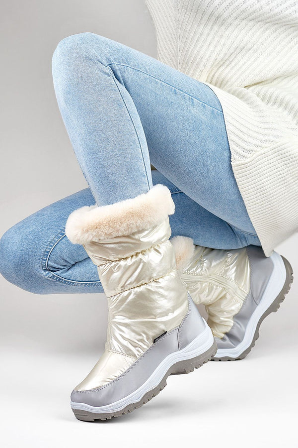 Fur-Insulated Windproof Snow Boots