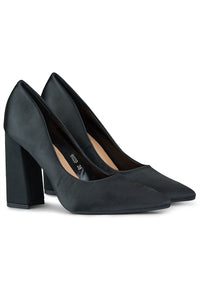 Comfortable Eco Leather Block Heel Pumps