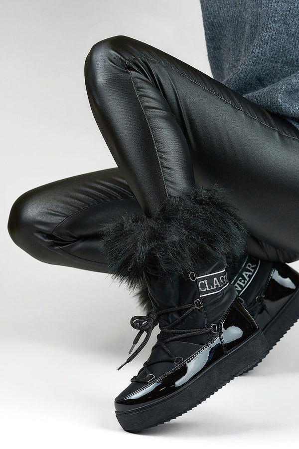 Stylish Fur-Lined Platform Snow Boots