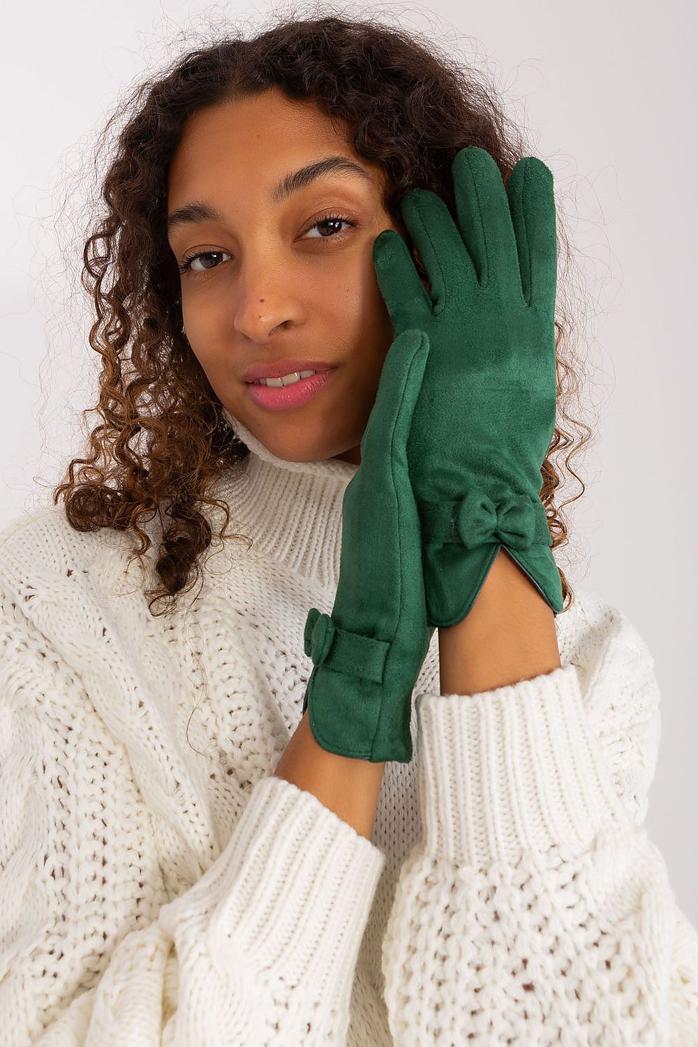 Elegant Gloves - Decorative Bow Straps