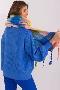 Colourful Plaid Shawl with Elegant Tassels - Michelle & Kenza Co.