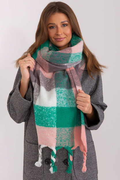 Colourful Plaid Shawl with Elegant Tassels - Michelle & Kenza Co.