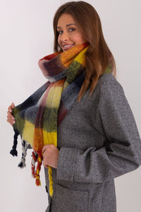 Colourful Plaid Shawl with Elegant Tassels - Michelle & Kenza Co.