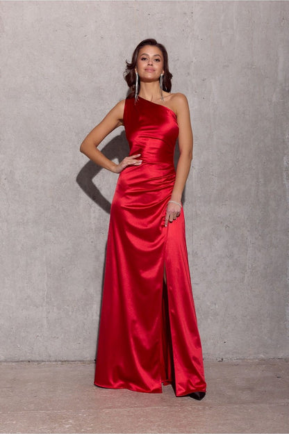 Chic One-Shoulder Evening Dress