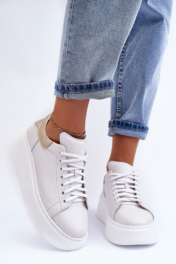 Comfortable Leather Platform Sneakers