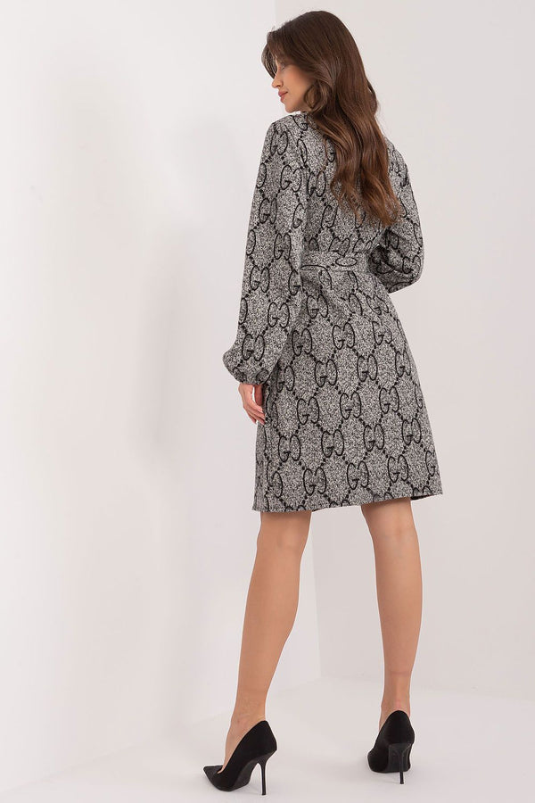 Elegant Knit Daydress with Puff Sleeves