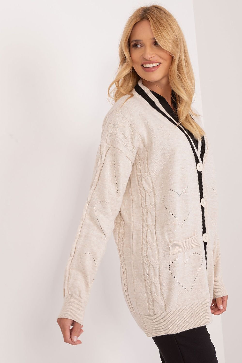 Chic Striped Long Cardigan