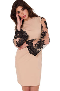 Elegant Guipure Sleeve Dress