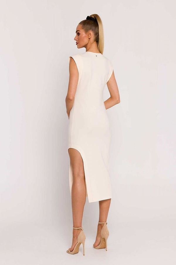 Elegant Leg Cutout Midi Dress