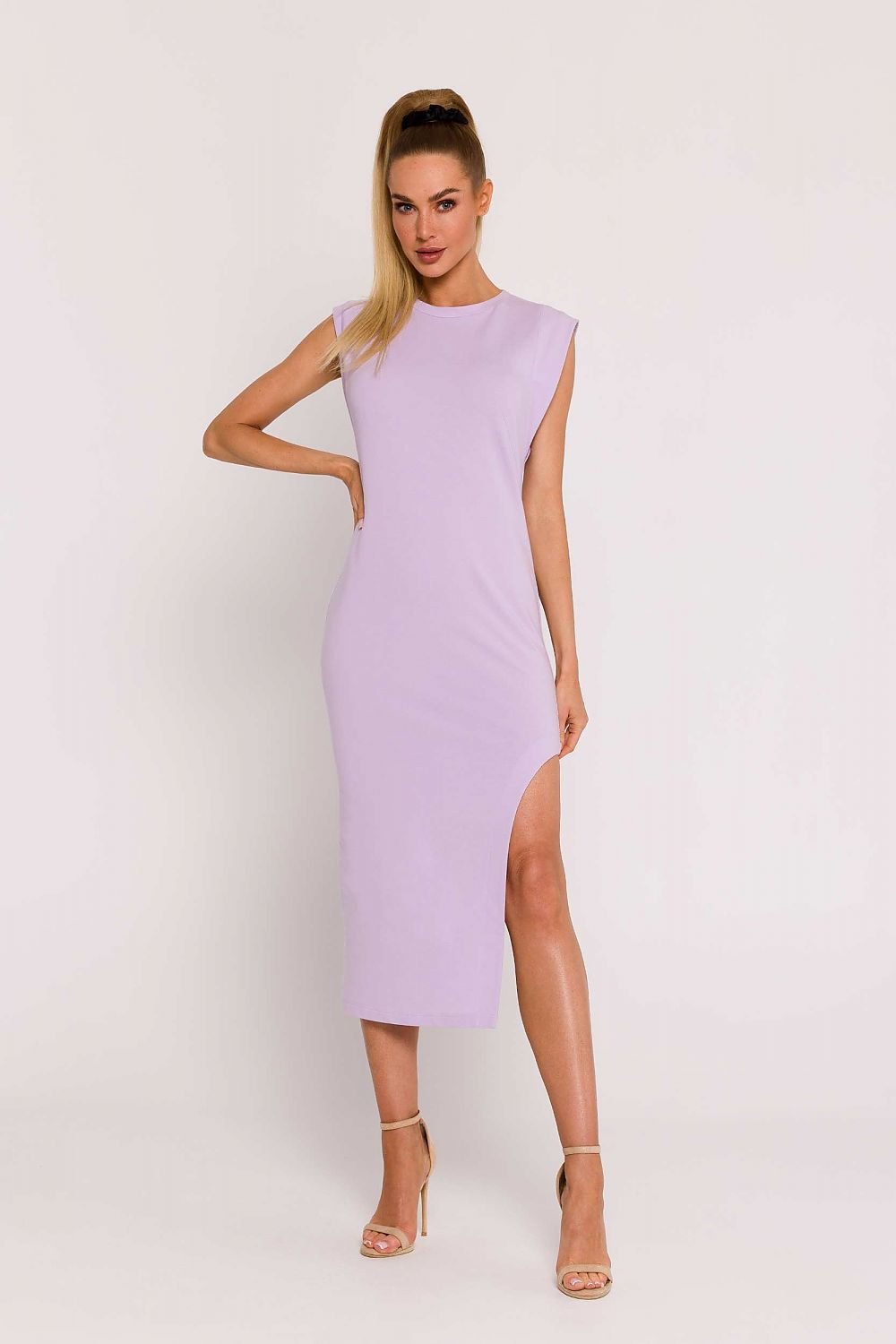 Elegant Leg Cutout Midi Dress