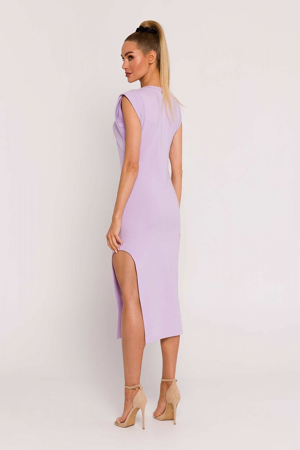 Elegant Leg Cutout Midi Dress