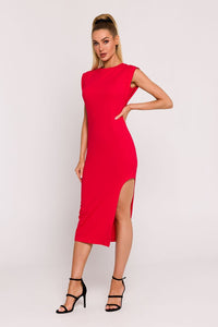 Elegant Leg Cutout Midi Dress