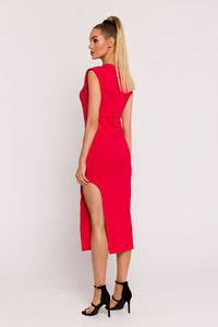 Elegant Leg Cutout Midi Dress